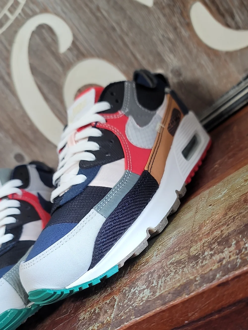 🔥 Nike Wmns Air Max 90 QS 'Legacy' 'Scrap Patchwork' Wmns 7 (Like New)